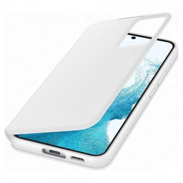 Samsung Original Galaxy S22 Plus Cover Smart Clear View Cover Hvid