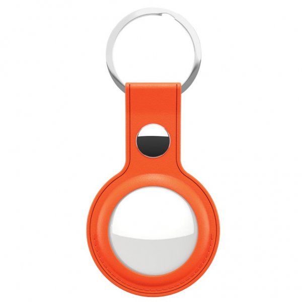 KeyBudz AirTag Holder Læder 2-pak Orange