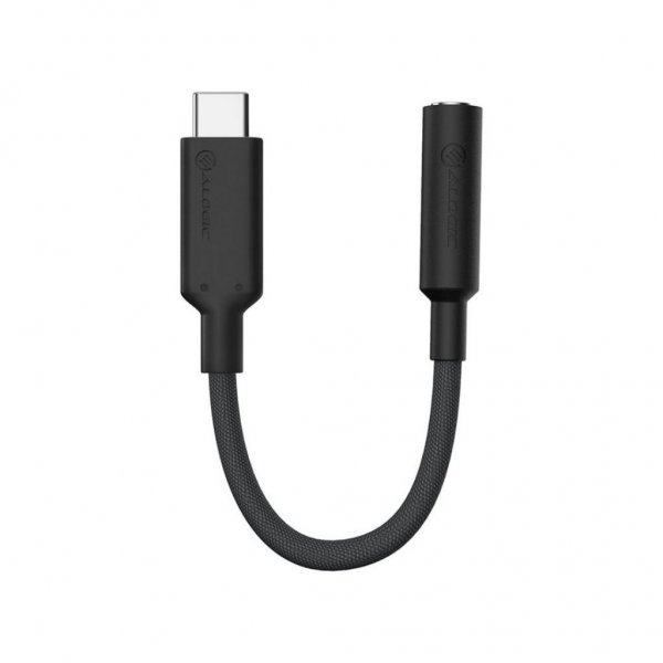 ALOGIC Elements Pro 10 cm USB-C til 3,5 mm lydadapter Sort