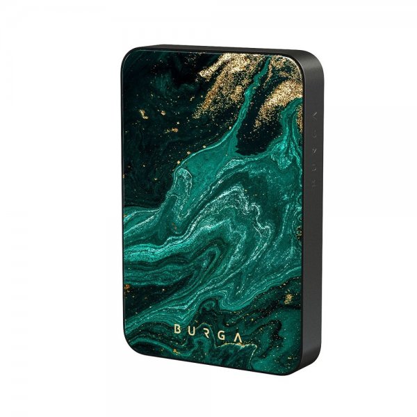 Burga Powerbank MagSafe 5000 mAh Emerald Pool Metalgrå