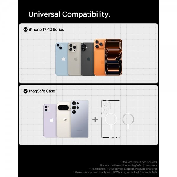 Spigen Essential 15W MagSafe-opladningsstativ Sort