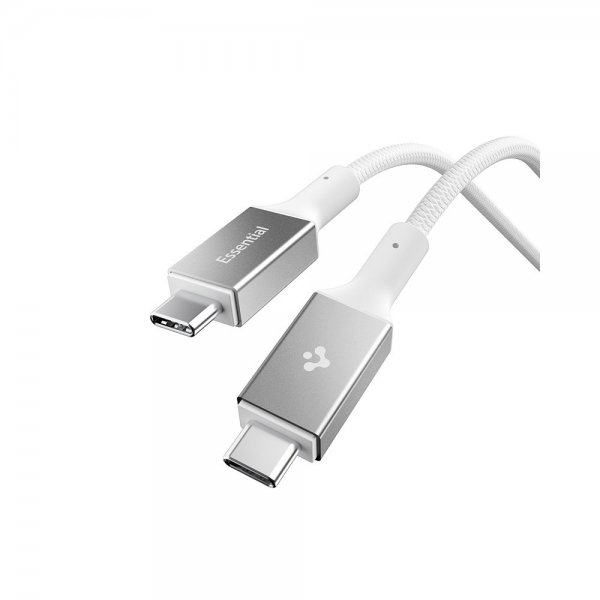 Spigen Essential Kabel USB-C til USB-C 100W 1m Hvid