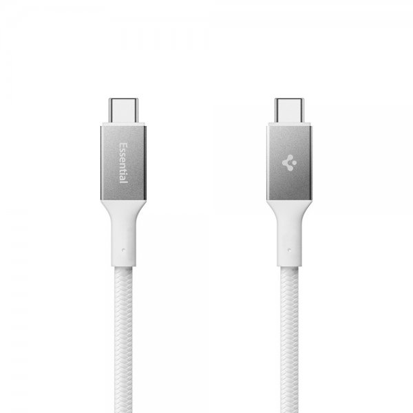 Spigen Essential Kabel USB-C til USB-C 100W 1m Hvid