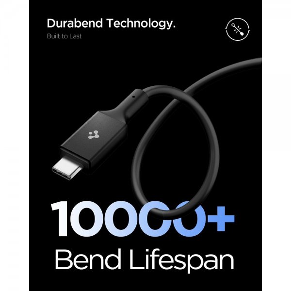Spigen Essential USB-C til USB-C 100W 2m Sort