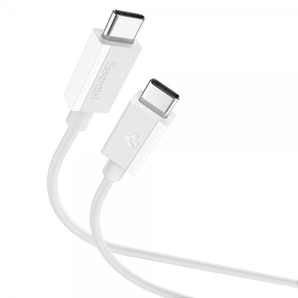 Spigen Essential USB-C til USB-C Kabel 60W 2m Hvid