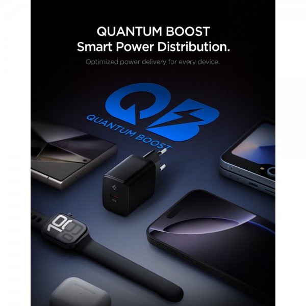 Spigen Essential Oplader 20W USB-C Sort