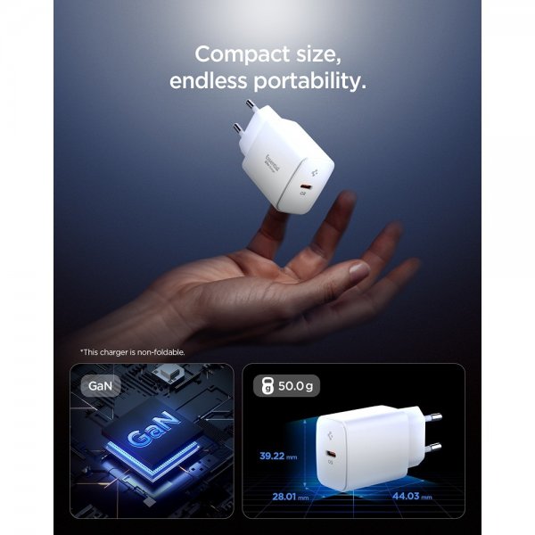 Spigen Essential Oplader 20W USB-C Hvid