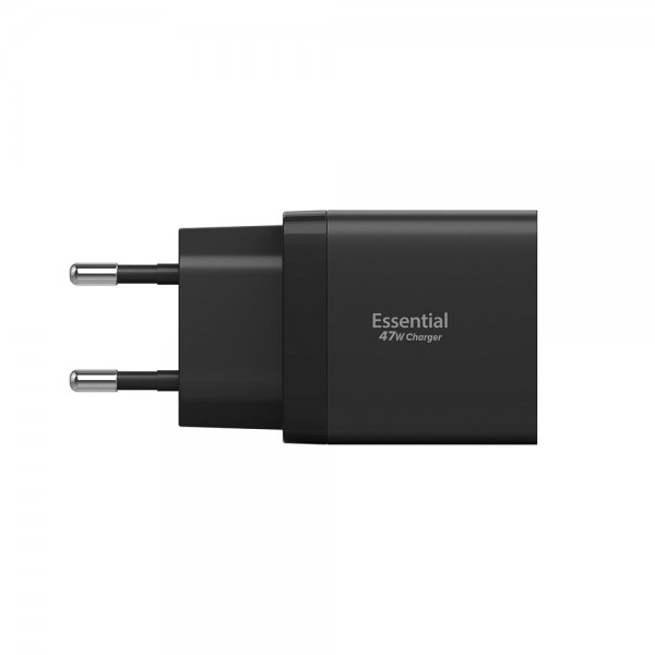Spigen Essential Oplader 47W 2xUSB-C Sort