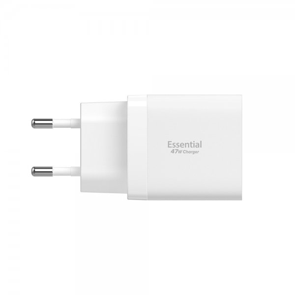 Spigen Essential Oplader 47W 2xUSB-C Hvid