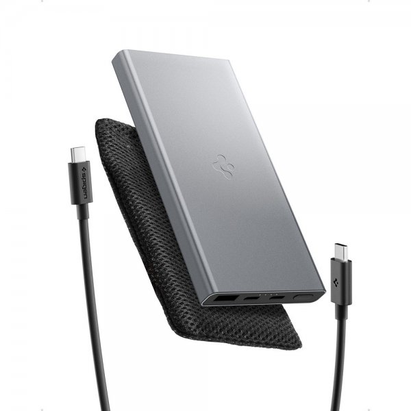 Spigen Essential Powerbank 10.000 mAh 22.5W Grå