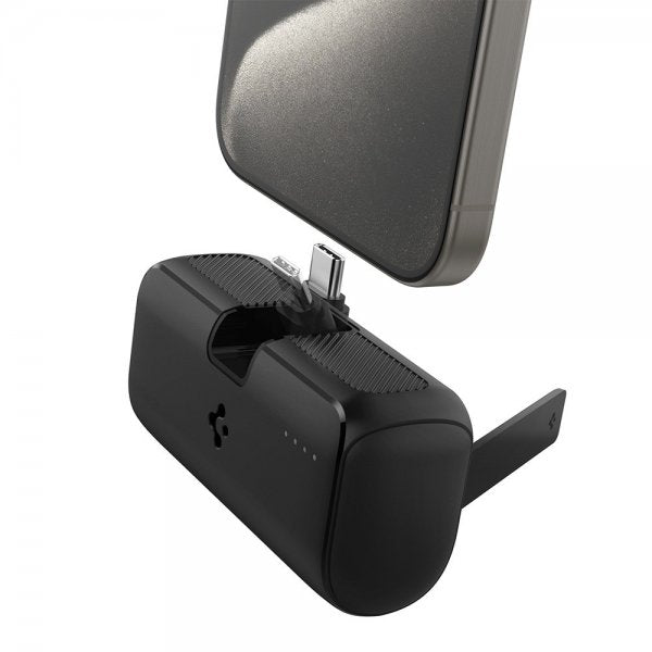 Spigen Essential Powerbank med Stativ 5000 mAh 22.5W Sort