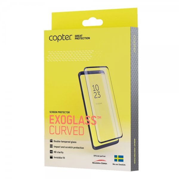 Copter iPhone 6/6S/7/8/SE Skærmbeskyttelse Exoglass Curved Hvid