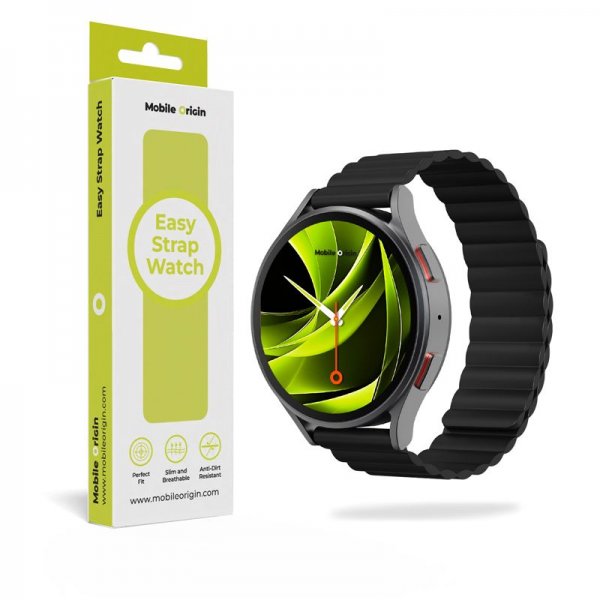 Mobile Origin Samsung Galaxy Watch 20mm Armbånd Easy Strap Sort