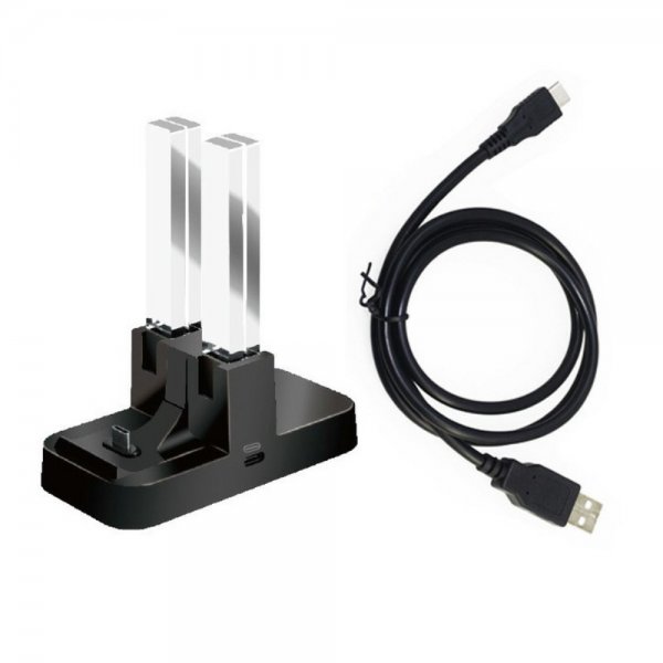 Dobe-ladestation med LED til Nintendo Switch Joy-Con