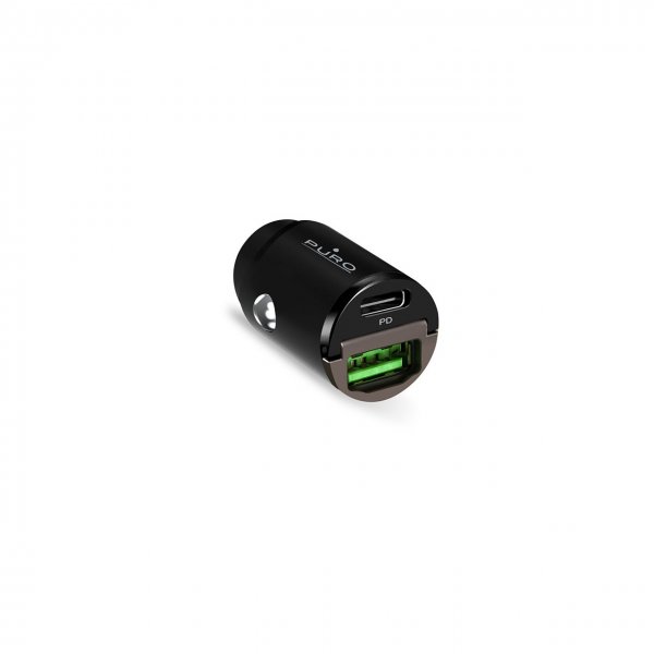 Puro Billader Bullet 30W USB-C/USB-A Svart