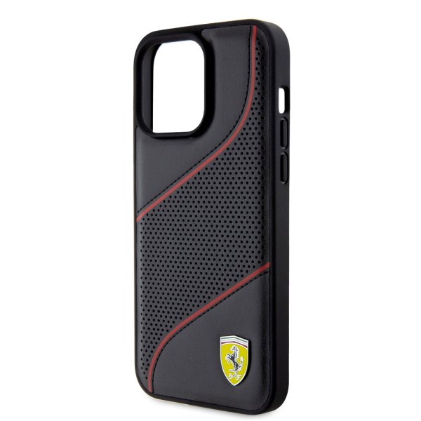 Ferrari iPhone 15 Pro Max Cover Perforeret Sort