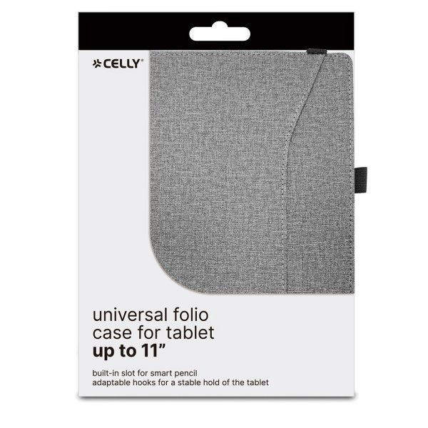 Celly Etui Universal Folio op til 11" Grå