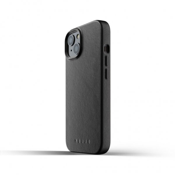 Mujjo iPhone 13 Etui Full Leather Case Monaco Blue