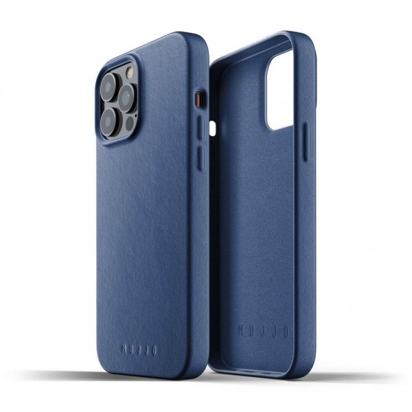 Mujjo iPhone 13 Pro Max Skal Full Leather Case Monaco Blue