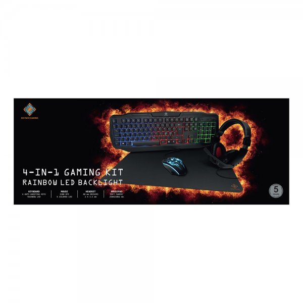 Deltaco Gaming 4-i-1 Gaming Kit RGB