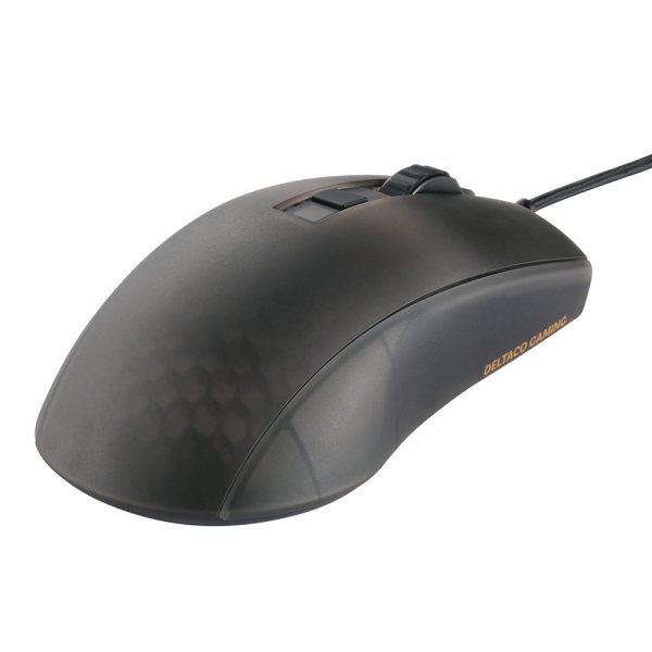 Deltaco Gaming DM310 Gaming Mus Halvgennemsigtig RGB Sort