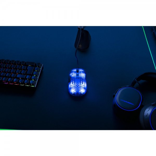 Deltaco Gaming DM310 Gaming Mus Halvgennemsigtig RGB Sort