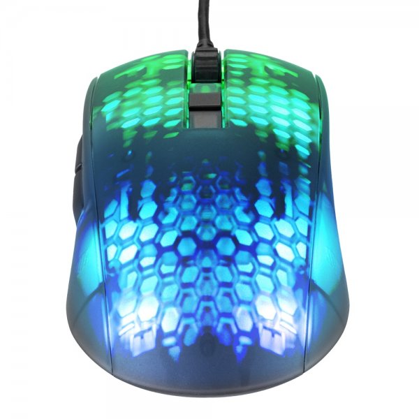 Deltaco Gaming DM310 Gaming Mus Halvgennemsigtig RGB Sort