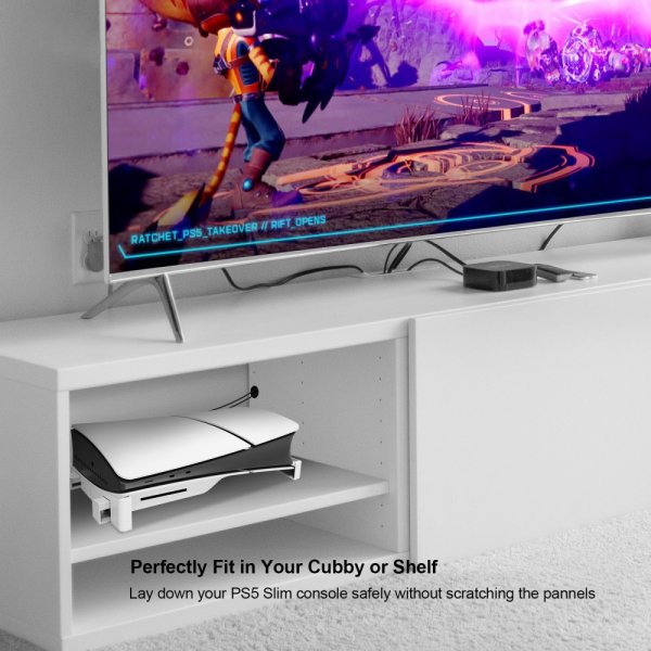 JYS PlayStation 5 Slim (Digital/Disc Edition) Stand Hvid