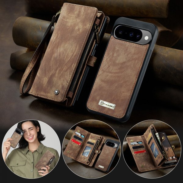 CaseMe Google Pixel 10/Pixel 10 Pro Cover 008 Series Aftageligt Cover Brun