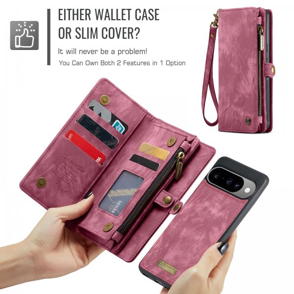 CaseMe Google Pixel 10/Pixel 10 Pro Cover 008 Series Aftageligt Cover Rød