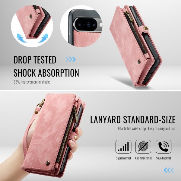 CaseMe Google Pixel 10/Pixel 10 Pro Cover 008 Series Aftageligt Cover Lyserød