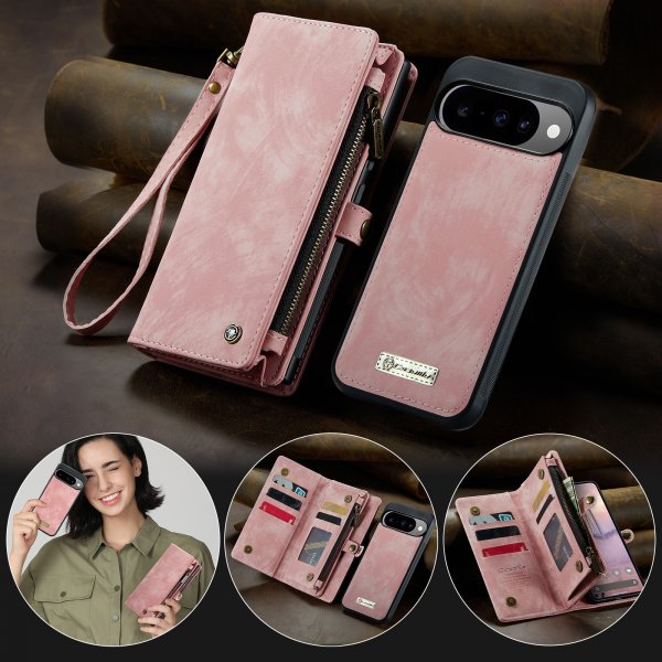 CaseMe Google Pixel 10/Pixel 10 Pro Cover 008 Series Aftageligt Cover Lyserød