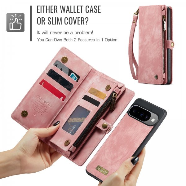 CaseMe Google Pixel 10/Pixel 10 Pro Cover 008 Series Aftageligt Cover Lyserød