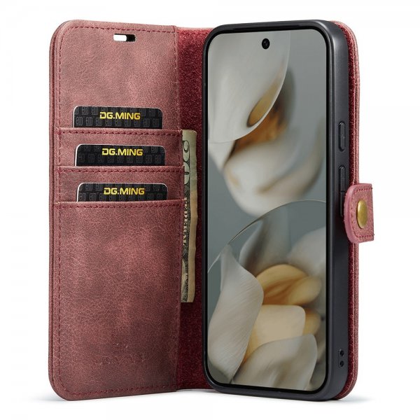 Dg.Ming Google Pixel 10/Pixel 10 Pro Cover med Aftageligt Cover Rød