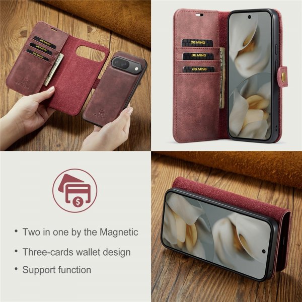 Dg.Ming Google Pixel 10/Pixel 10 Pro Cover med Aftageligt Cover Rød
