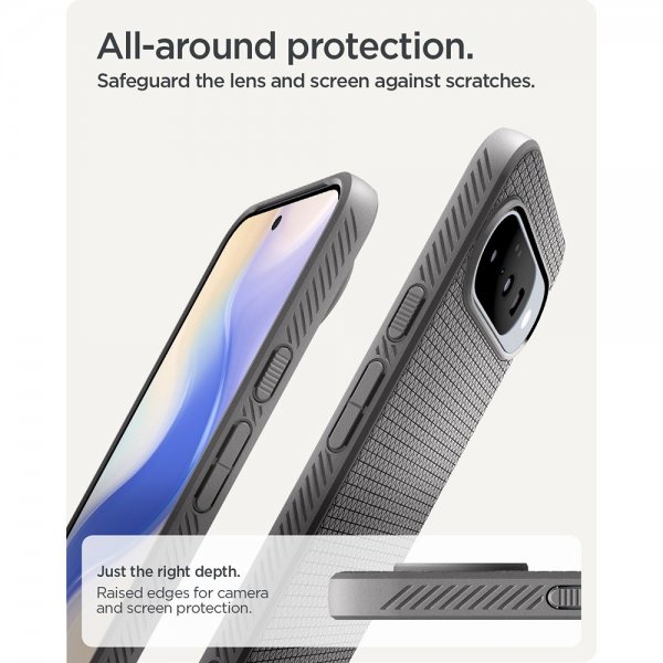 Spigen Google Pixel 10/Pixel 10 Pro Cover Liquid Air MagFit Marble Gray