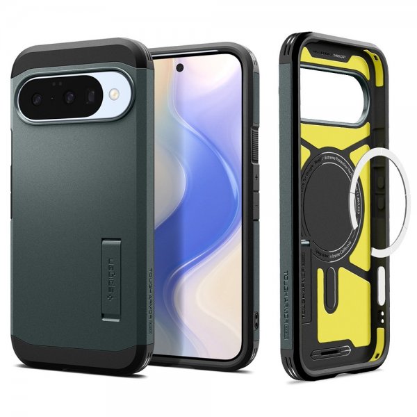 Spigen Google Pixel 10/Pixel 10 Pro Cover Tough Armor MagFit Abyss Green