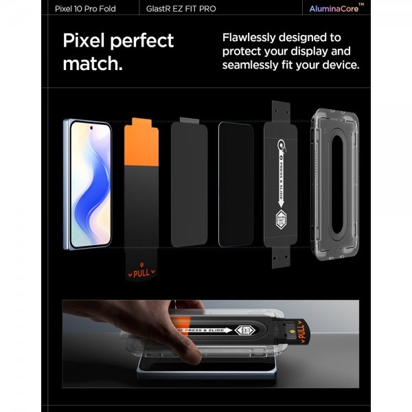 Spigen Google Pixel 10 Pro Fold Skærmbeskytter GLAS.tR EZ Fit Optik Pro 2-pak