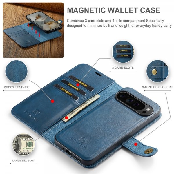 Dg.Ming Google Pixel 10 Pro XL Cover med Aftageligt Cover Blå
