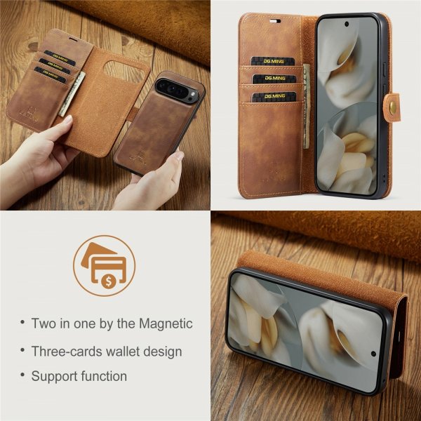 Dg.Ming Google Pixel 10 Pro XL Cover med Aftageligt Cover Brun