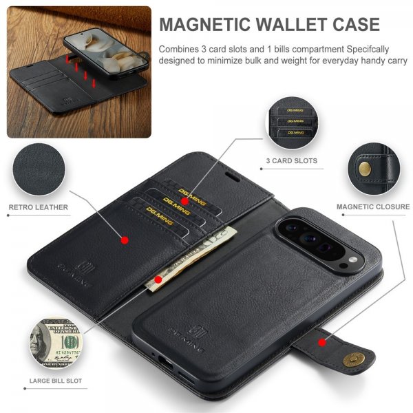 Dg.Ming Google Pixel 10 Pro XL Cover med Aftageligt Cover Sort