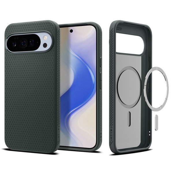 Spigen Google Pixel 10 Pro XL Cover Liquid Air MagFit Abyss Green