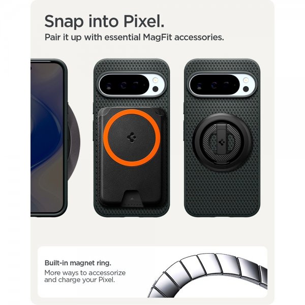 Spigen Google Pixel 10 Pro XL Cover Liquid Air MagFit Abyss Green