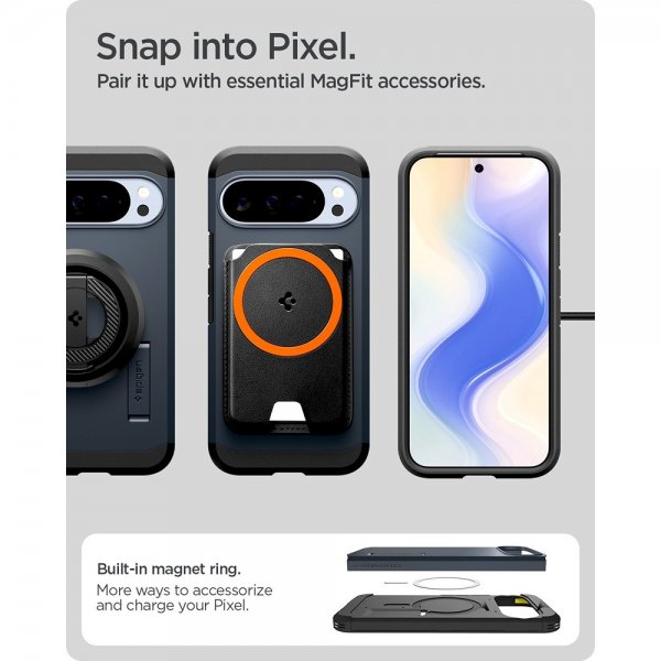 Spigen Google Pixel 10 Pro XL Cover Tough Armor MagFit Metal Slate