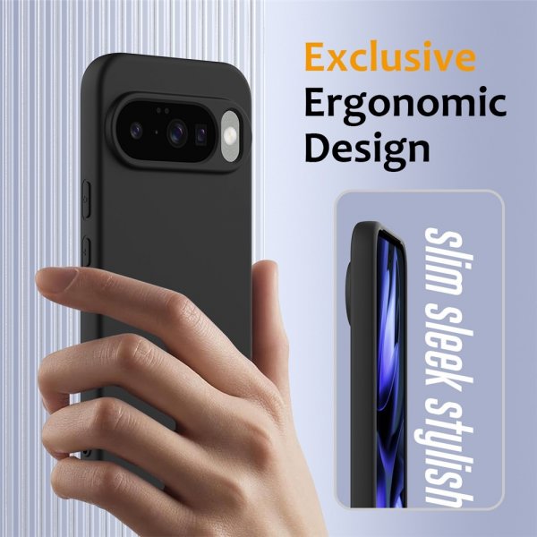 Google Pixel 10/Pixel 10 Pro Cover med Strop Silikone MagSafe Sort