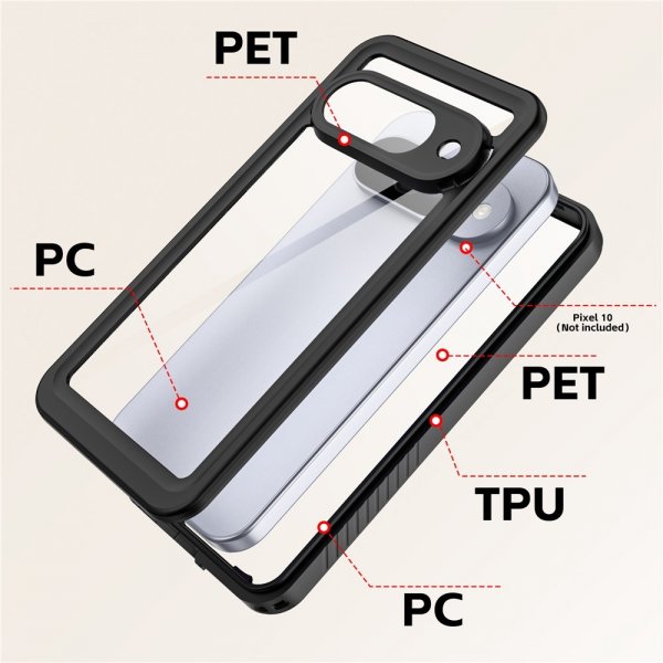 Redpepper Google Pixel 10 Cover Vandtæt IP68 Sort