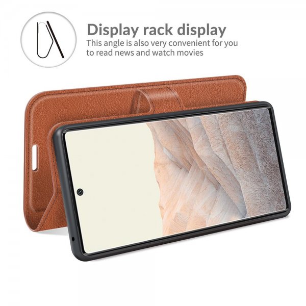 Google Pixel 6 Pro Cover Litchi Brun