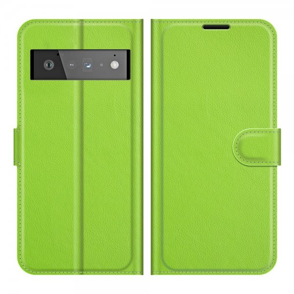 Google Pixel 6 Pro Cover Litchi Grøn
