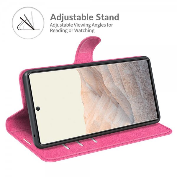 Google Pixel 6 Pro Cover Litchi Magenta