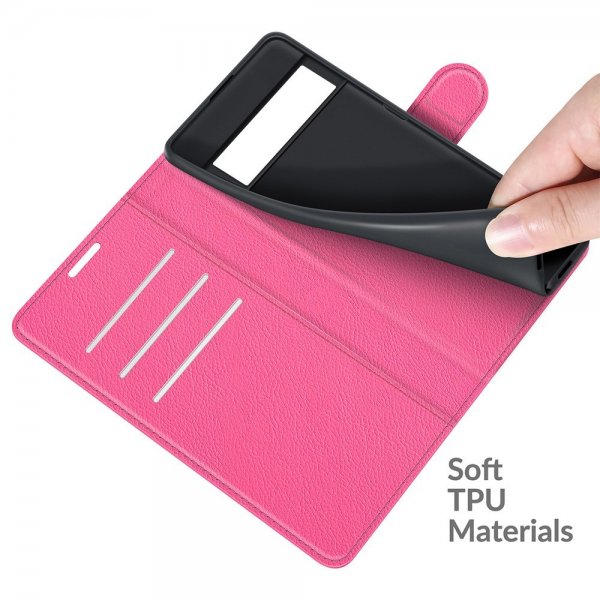 Google Pixel 6 Pro Cover Litchi Magenta